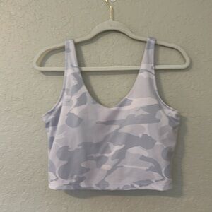 90 Degree By Reflex Gray Camo Crop Top